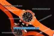 Omega Seamaster Planet Ocean Chrono Clone 9300 Automatic Steel Case with Black Dial and Orange Bezel - 1:1 Original