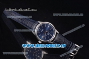 IWC Ingenieur Vintage Swiss ETA 2824 Automatic Steel Case with Blue Dial Blue Leather Strap and Stick Markers