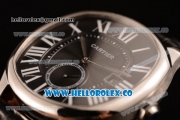 Cartier Drive de Cartier Asia Automatic Steel Case with Black Dial and Black Leather Strap (ZF)