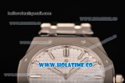 Audemars Piguet Royal Oak 33MM Miyota Quartz Steel Case/Bracelet with Stick Markers and White Dial (EF)