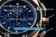 Audemars Piguet Royal Oak Offshore Juan Pablo Montoya Chrono Miyota OS10 Quartz Rose Gold Case with Blue Dial and Blue Leather Strap (EF)