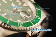 Rolex Submariner Automatic Movement ETA Coating Case with Green Ceramic Bezel and Steel Strap