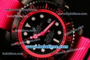 Rolex Sea-Dweller Deepsea Asia 2813 Automatic PVD Case with Hot Pink Nylon Strap and White Markers