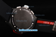 Hublot Big Bang Swiss Valjoux 7750 Chronograph Movement Black Titanium Case with Black Dial and Red Stick Marker-Rubber Strap