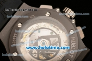 Hublot Big Bang Chrono Clone HUB4100 Automatic Titanium Case with Black Dial Stick/Numeral Markers and Black Rubber Strap (J12)