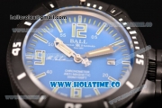 Ball Engineer Hydrocarbon Spacemaster Captain Poindexter Miyota 8215 Automatic PVD Case with Blue Dial and Stick/Arabic Numeral Markers