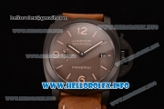 Panerai Luminor Marina 1950 3 Days PAM 386 Clone P.9000 Automatic PVD Case with Brown Dial and Brown Leather Strap - 1:1 Original (SF)