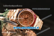 Rolex Daytona Rainbow EF Clone Rolex 4130 All Diamond Dial All Rose Gold 116595RBOW dpgcs(EF)