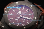 Hublot Big Bang King Chronograph Miyota Quartz Movement Brown Dial with Brown Rubber Strap and PVD Bezel