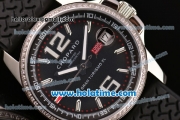 Chopard Mille Miglia Gran Turismo XL Miyota OS2035 Quartz Steel Case with Black Dial and Diamond Bezel