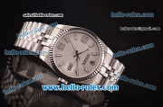 Rolex Datejust Original ETA 2836 Automatic Steel Case/Strap with Silver Dial