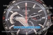 Tag Heuer Grand Carrera Calibre 36 Chrono Miyota Quartz PVD Case with Black Dial and Stick Markers