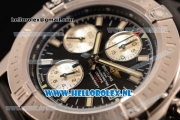 Breitling Colt Chronograph 2824 Auto Steel Case with Black Dial and Black Rubber Strap