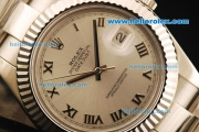 Rolex Datejust II Swiss ETA 2836 Automatic Movement Full Steel with Silver Dial and Arabic Numerals