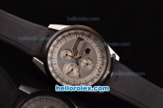 Tag Heuer Mikrogirder 2000 Chronograph Miyota Quartz Steel Case with PVD Bezel - Silver Dial