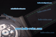 Hublot Big Bang Swiss Valjoux 7750 Automatic Movement PVD Case with Black Dial and Green Leather Strap