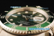 Rolex Submariner Automatic Movement ETA Coating Case with Green Ceramic Bezel and Steel Strap