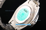 Rolex Day Date II Automatic Movement Full Steel with Double Row Diamond Bezel with Diamond Markers and Light Blue Dial