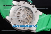 Richard Mille RM60-01 Asia Automatic Steel Case with Skeleton Dial Green Rubber Strap and Stick/Arabic Numeral Markers