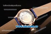 Vacheron Constantin Metiers d'Art Swiss ETA 2824 Automatic Rose Gold Case with Blue MOP Dial and Diamonds Bezel