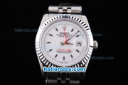 Rolex Datejust Turn-O-Graph Oyster Perpetual Automatic Movement with White Dial