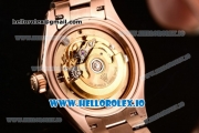 Rolex Datejust Swiss ETA 2671 Automatic Rose Gold Case with Pink Dial Stick Markers and Rose Gold Bracelet (BP)