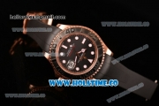 Rolex Yachtmaster 40 Clone Rolex 3135 Auotmatic Rose Gold Case with PVD Bezel Black Dial and White Markers - 1:1 Original (BP)