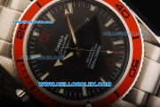 Omega Seamaster Automatic Movement with Black Dial and red Bezel