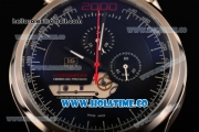 Tag Heuer Mikrogirder 2000 Chrono Miyota Quartz Steel Case with Black Dial and Rubber Strap - Red Second Hand