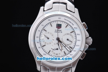 Tag Heuer Link Calibre 36 Chronograph Automatic with White Dial