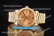 Rolex Day Date II Swiss ETA 2836 Automatic 18K Yellow Gold Case/Bracelet with Yellow Gold Dial and Stick Markers (BP)