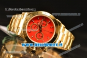 Rolex Daytona All Yellow Gold With Rolex 4130 Chrono Red Dial(EF)