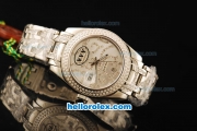 Rolex Datejust Swiss ETA 2836 Automatic Movement Full Steel with Diamond Bezel and Diamond Strap