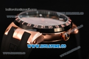 Ulysse Nardin El Toro / Black Toro Asia Automatic Rose Gold Case with Black Dial Stick Markers and PVD Bezel