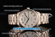 Longines Master 2824 Auto Steel Case with White Dial and Steel Bracelet