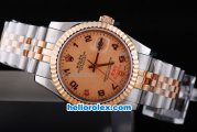 Rolex Datejust Oyster Perpetual Automatic with Rose Gold Bezel and Rose Gold Dial-Small Calendar