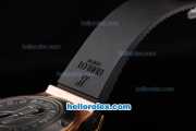 Hublot Big Bang King Quartz Movement Rose Gold Case with Ceramic Bezel-Black Dial and Black Rubber Strap