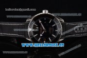 Omega Seamaster Planet Ocean 600M Clone Omega 8900 Automatic Steel Case with Black Dial and Stick/Arabic Numeral Markers Black Rubber Strap (EF)