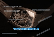 Franck Muller Vanguard Miyota Automatic Copy Tourbillon Rose Gold Case With Skeleton Dial Leather/Rubber Strap