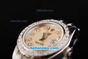Rolex Datejust Oyster Perpetual Automatic Diamond Bezel with MOP Dial and Diamond Marking-Lady Model