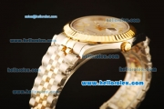 Rolex Datejust II Swiss ETA 2836 Automatic Full Steel with Yellow Gold Bezel and White Dial-Stick Markers