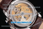 IWC Portugieser Yacht Club Asia ST25 Automatic Steel Case with Brown Dial Arabic Numeral Markers and Brown Leather Strap