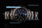 Panerai Luminor Regatta Pam 308 Automatic Movement PVD Case with Black Dial and PVD Strap