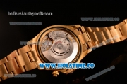 Rolex Daytona Chrono Swiss Valjoux 7750 Automatic Yellow Gold Case/Bracelet with Ceramic Bezel Black MOP Dial and Diamonds Markers (BP)
