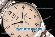 IWC Portuguese Asia ST16 Automatic Full Steel with Beige Dial and Arabic Numeral Markers