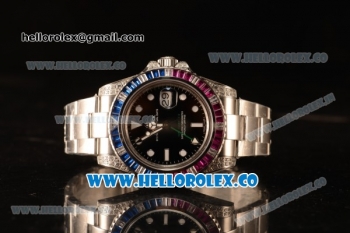 Rolex GMT-Master II All Diamond Red/Blue Bezel Automatic (Correct Hand Stack) 116759SARU