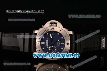 Panerai PAM 371 Submersible Clone P.9001 Automatic Titanium Case with Blue Dial and Superlumed Markers (ZF)