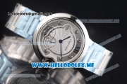 Cartier Ballon Bleu De Large Asia 2813 Automatic Stainless Steel Case/Bracelet with Silver Dial and Diamonds Markers