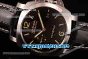 Panerai Luminor Marina 1950 3 Days PAM 392 Clone P.9000 Automatic Steel Case with Black Dial and Black Leather Strap (SF)