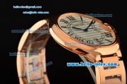 Cartier Ballon Bleu De Swiss ETA 2836 Automatic Rose Gold Case/Bezel/Strap White Dial Roman Markers